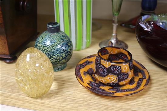 A group of Millefiori and other art glass